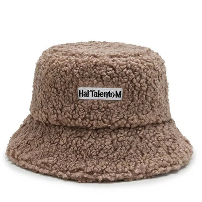Unisex Winter Fleece Bucket Hat – Warm Cold-Resistant Fashionable Fisherman Cap with Sunshade