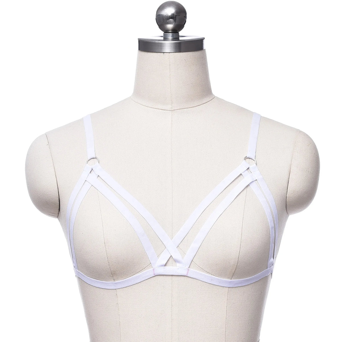 GUUOAT Women’s Open-Cup Lingerie Bra - Hollow-Out Design with Adjustable Cross Straps