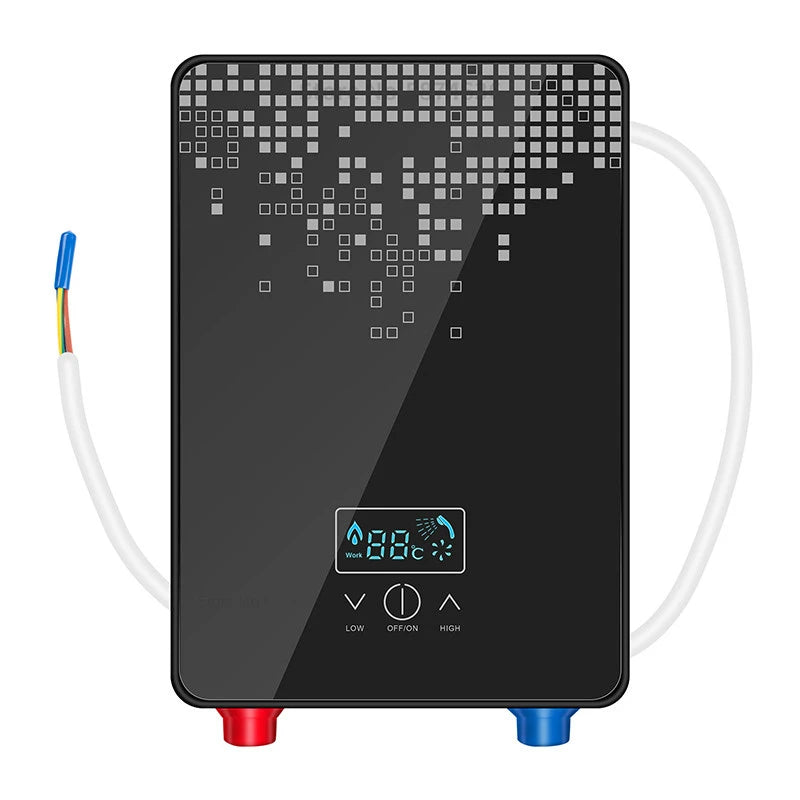Tankless Electric Hot Water Heater – Instant Bathroom Shower Boiler with Thermostat, 110V/220V, Safe & Smart Automatic Control