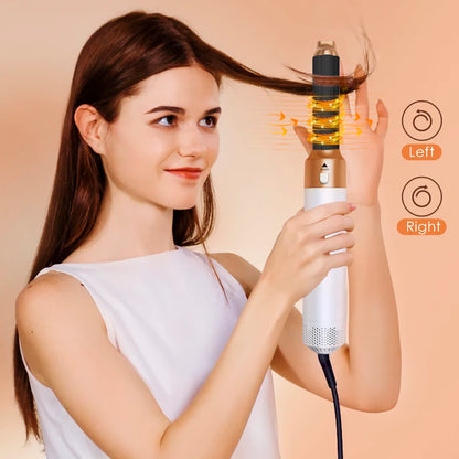 5 in 1 Low Noise Hair Styler – Professional Curling, Straightening & Drying Hot Air Brushes | 1000W