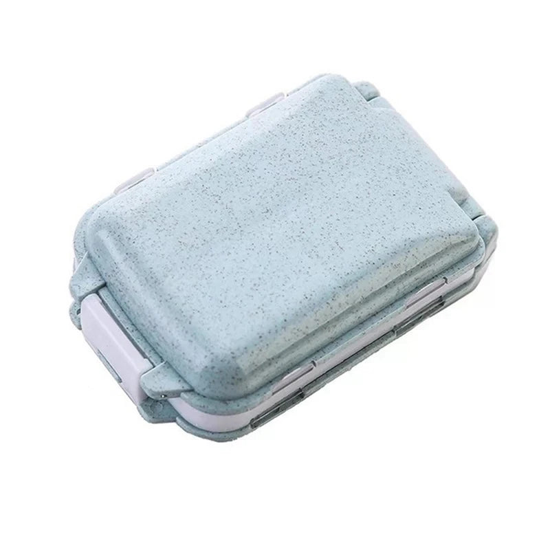 Fashionable Three-Layer Small Medicine Box – Foldable with 3 Sections & 8 Compartments for Mini Storage