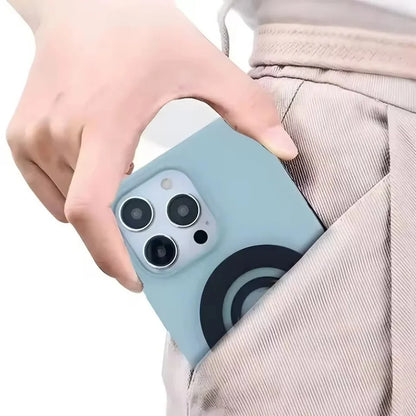 Universal Magnetic Silicone Phone Ring Holder - Strong Magnetic Circular Grip and Stand for iPhone 17, 16, and 15