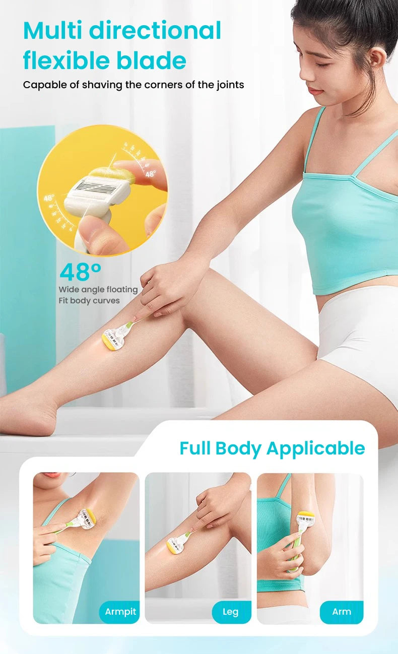 Gillette Venus Olay Manual Razor — 5-Layer Blade with Lubricating Strip & Air Cushion for Women’s Body & Bikini Hair Removal