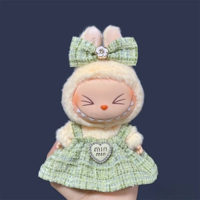 17cm Labubu Plush Doll Skirt — Adorable Skirt Set for DIY Clothes & Accessories Gift