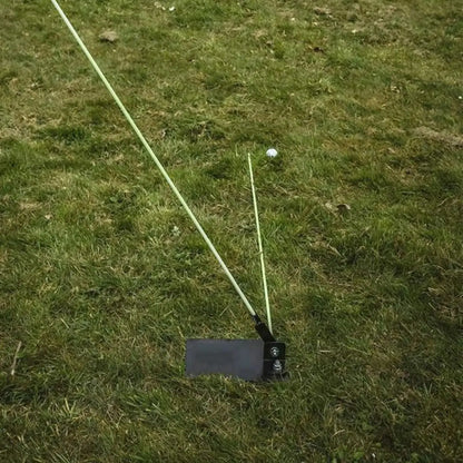 Golf Alignment Stick Holder – Swing Practice Plate & Plane Trainer with Alignment Stick Base for Training Aid