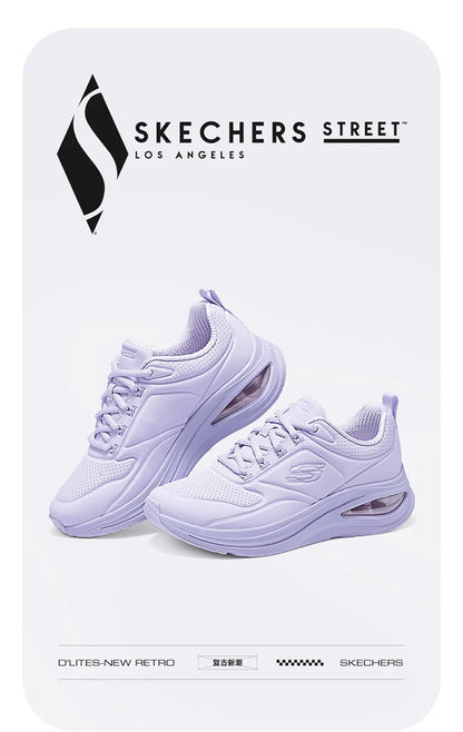 Skechers Women's Running Shoes - Leather Lace-Up Outdoor Sneakers, Anti-Skid Sports Tennis & Lightweight Walking Shoes