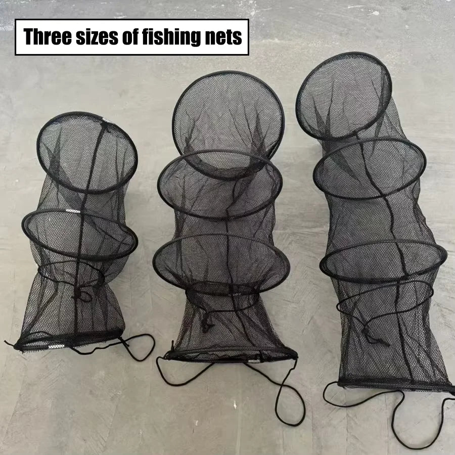 Large Capacity Foldable Fishing Net with Ropes – Portable Easy-Carry Fish Holder