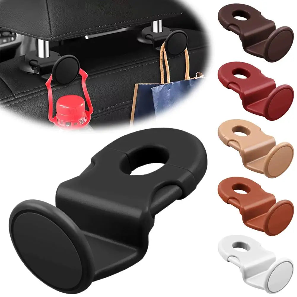 Universal Car Headrest Hooks — Heavy-Duty Back Seat Organizer & Multi-Function Interior Storage Holder
