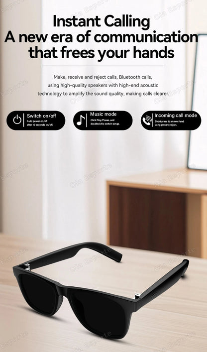 Ola Esporte Smart Glasses — Bluetooth Call Sunglasses, Multi-Functional Anti-Blue Light Wireless Headset for Men and Women