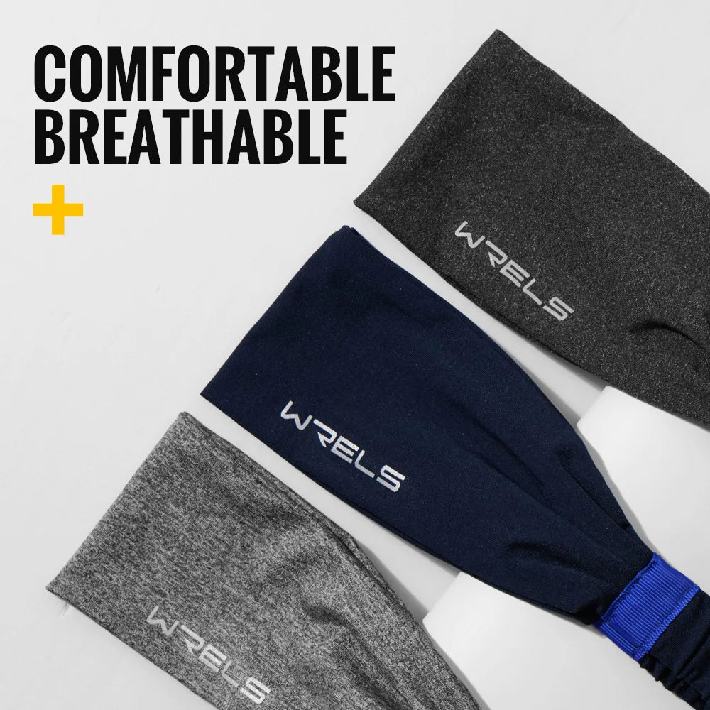 WRELS Moisture-Wicking Sports Headband – Breathable Non-Slip Sweatband for Running, Gym & Fitness (Men & Women)