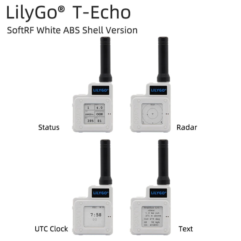 LILYGO® TTGO T-Echo NRF52840 LoRa Wireless Module – 433/868/915MHz, GPS, E-Paper & BME280 Sensor for Arduino