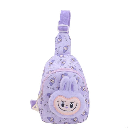 Kids Cartoon Plush Backpack – Cute Animal Crossbody Chest Bag, Lightweight & Spacious for School, Travel, Daily Use