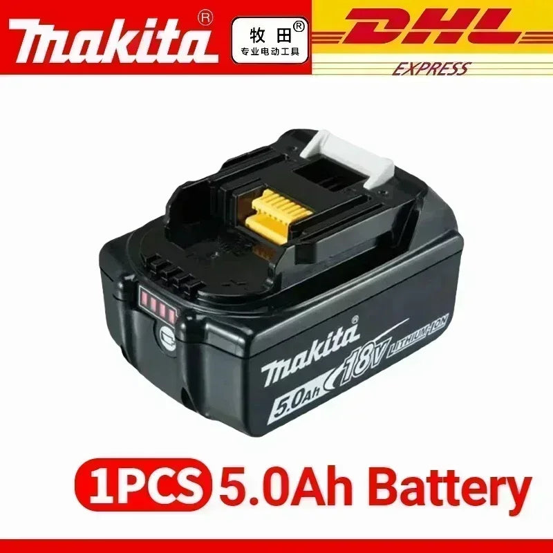 100% Original Makita 18V Lithium Battery – 6Ah/5Ah/3Ah Compatible with DTW700, DDF487, DTD173, DGA404, HR140D, DJV182 Tools