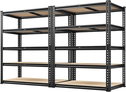 5-Tier Garage Shelving Unit – Heavy Duty Metal Storage Shelves, 2000LBS Capacity for Warehouse