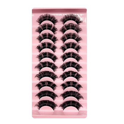 2/10 Pairs 3D Mink Russian Strip False Eyelashes – Dramatic Fake Lash Extensions for Makeup