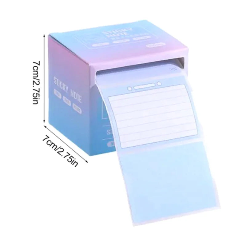 256 Sheets Pull-Out Sticky Notes Roll Tape – Self-Adhesive Memo Pads Sticker Labels for Writing, Noting & Office Organization