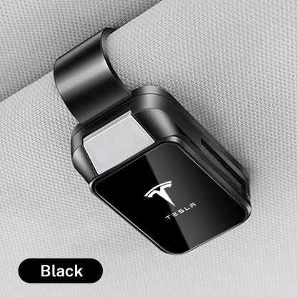 Car Sun Visor Glasses Clip – Interior Eyeglasses Storage Holder for Tesla Model 3, S, X, Y, Cybertruck & Roadster