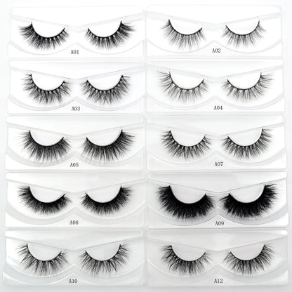 Visofree 3D Mink Eyelashes – 30/40/100 Pairs Handmade Full Strip Lashes with Tray, Cruelty-Free False Lashes for Makeup