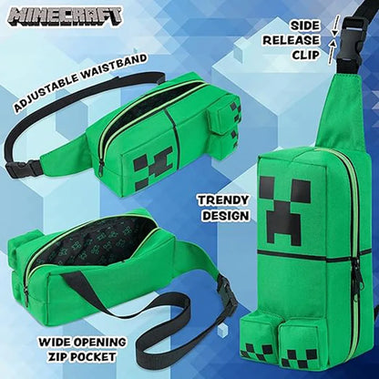 Minecraft Creeper Backpack – Cartoon Shoulder Bag, JJ Monster Doll Game Peripheral Gift