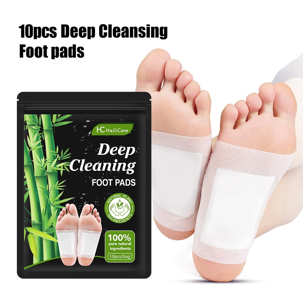 10PCS Herbal Detox Foot Patches – Stress Relief & Deep Sleep Aid | Natural Foot Care & Body Cleanse