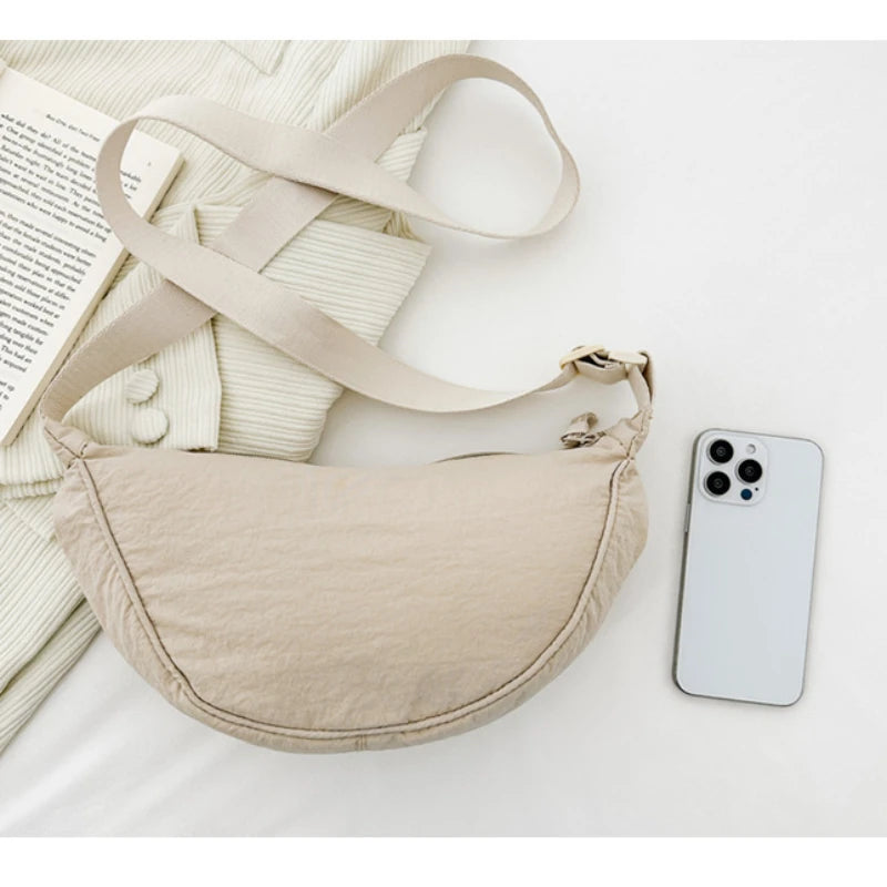 Casual Nylon Hobo Crossbody Bag for Women – Shoulder, Half Moon, Tote Travel Shopper & Purses