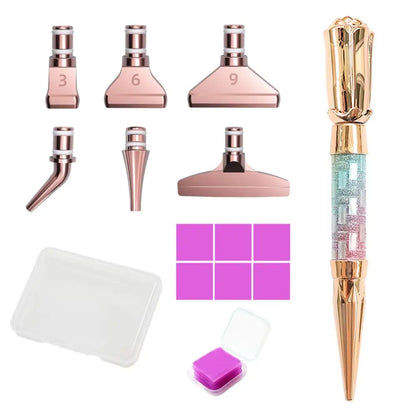 5D Diamond Painting Pen Kit – Glitter Sparkle Point Drill Pens for Cross Stitch, Embroidery, DIY Crafts & Nail Art