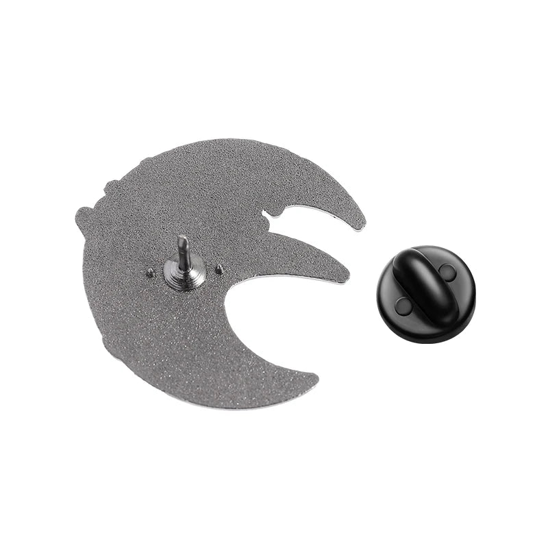 Soul Eater Crescent Moon Enamel Pin - Anime Gothic Brooch Lapel Badge Gift for Fans
