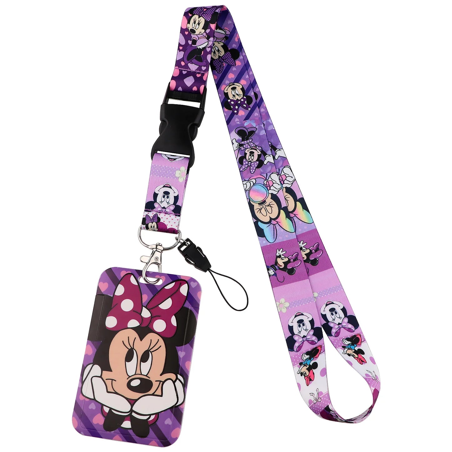 Cartoon Stitch Credential Holder Lanyard – Cute Neck Strap for Keychain, Pass & Credit Card Holder Accessories