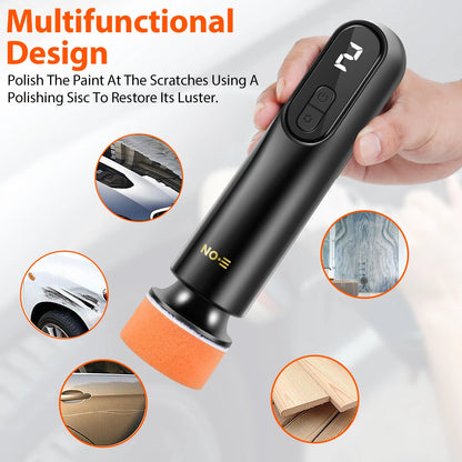 Handheld Wireless Car Polisher | Polishing & Waxing Machine Power Tool for Car Body Cleaning & Repair