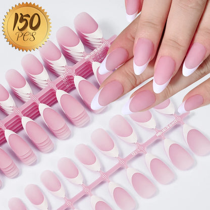 576PCS Colorful Press-On Fake Nails Set – Black & Red Oval/Square Short Full Cover Nail Tips for Salon-Style Nail Art