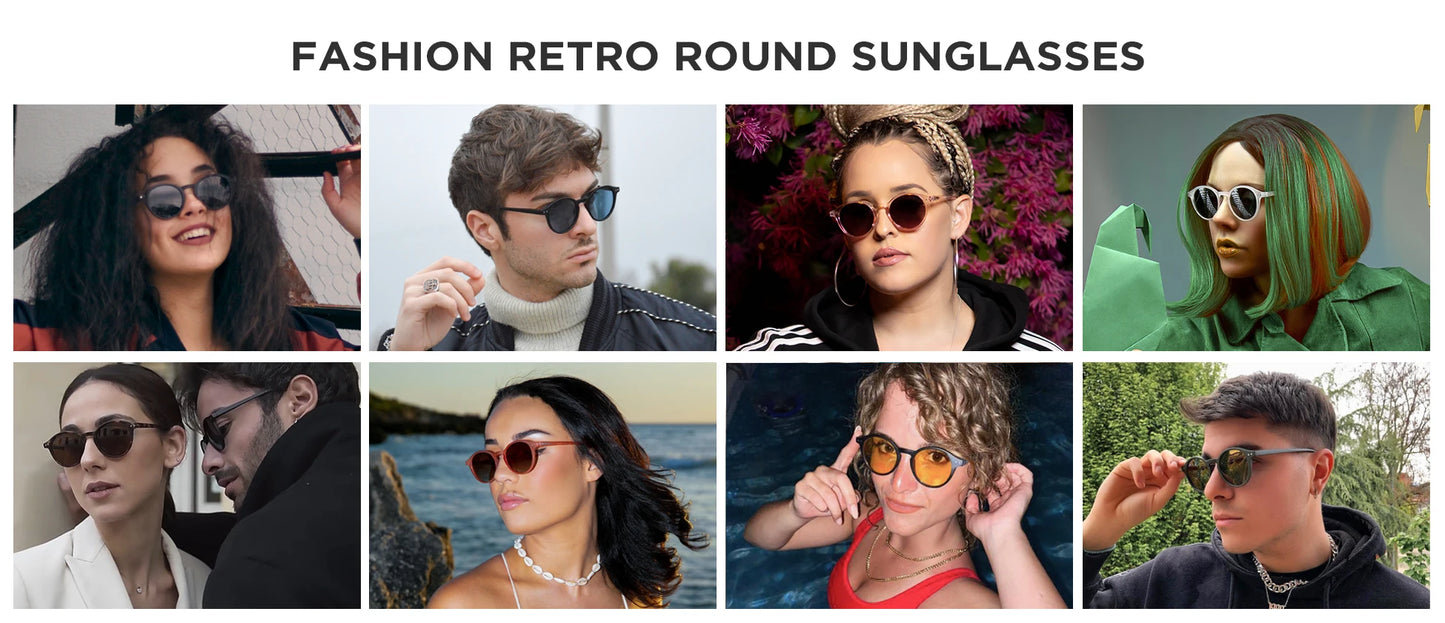 ZENOTTIC Retro Circular Polarized Sunglasses (S Size) – Vintage Small Round UV400 Goggles for Men & Women