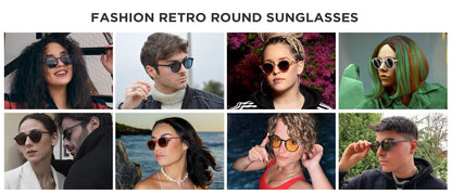 ZENOTTIC Retro Circular Polarized Sunglasses (S Size) – Vintage Small Round UV400 Goggles for Men & Women