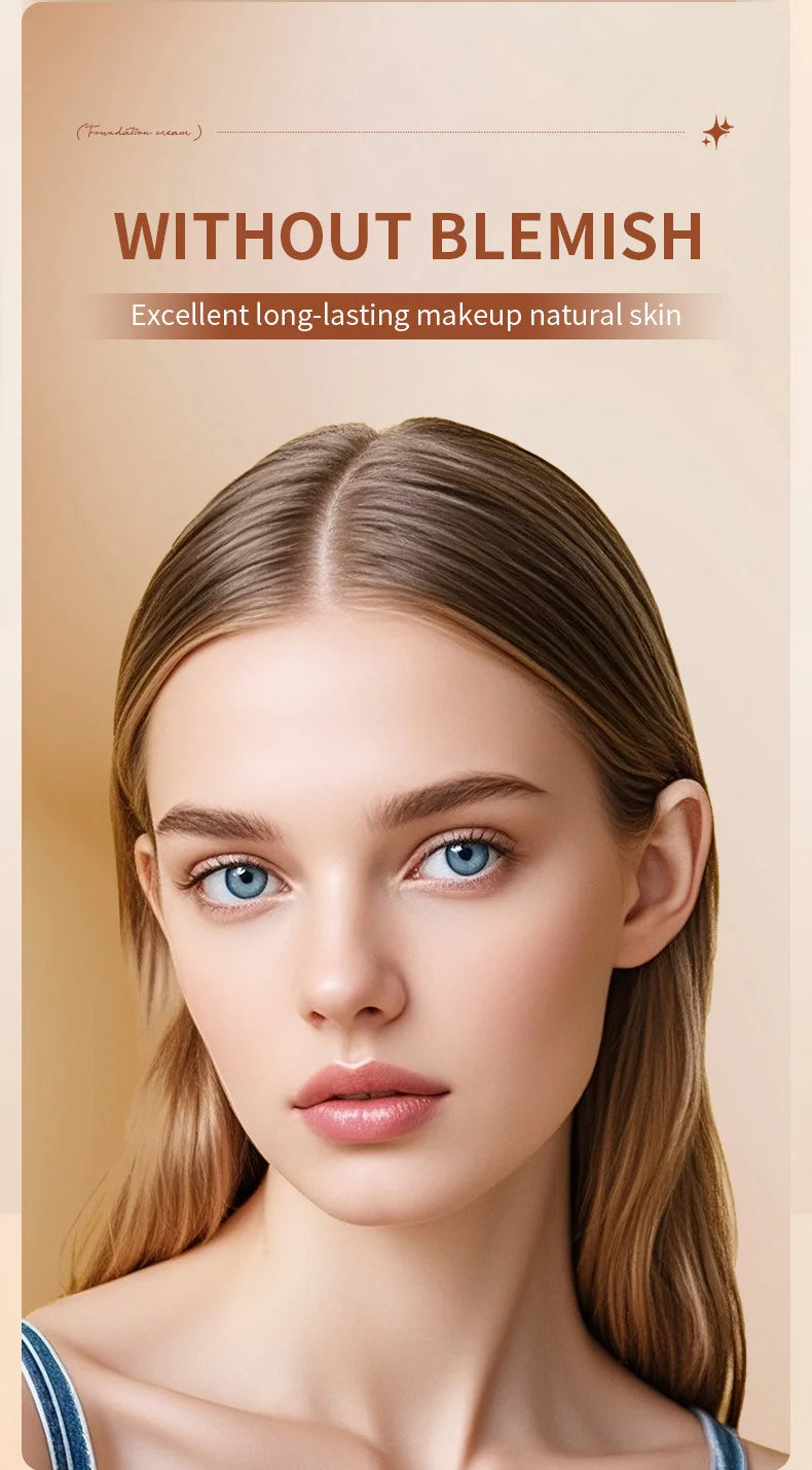 TVLV Eraser Foundation Stick with Brush – 20g Brightening Liquid Foundation & Long-Lasting Concealer