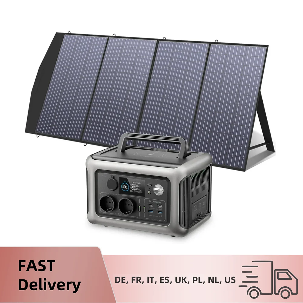 ALLPOWERS R600 Solar Generator - 600W, 299Wh LiFePO4 Portable Power Station with Optional Solar Panel and Solar Charger for Camping