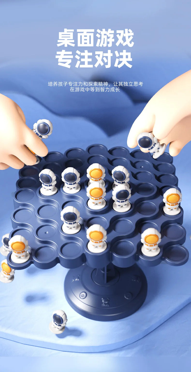 Kids Balance Tree Board Game – Astronaut & Frog Tabletop Toy for Parent-Child Fun & Party Play