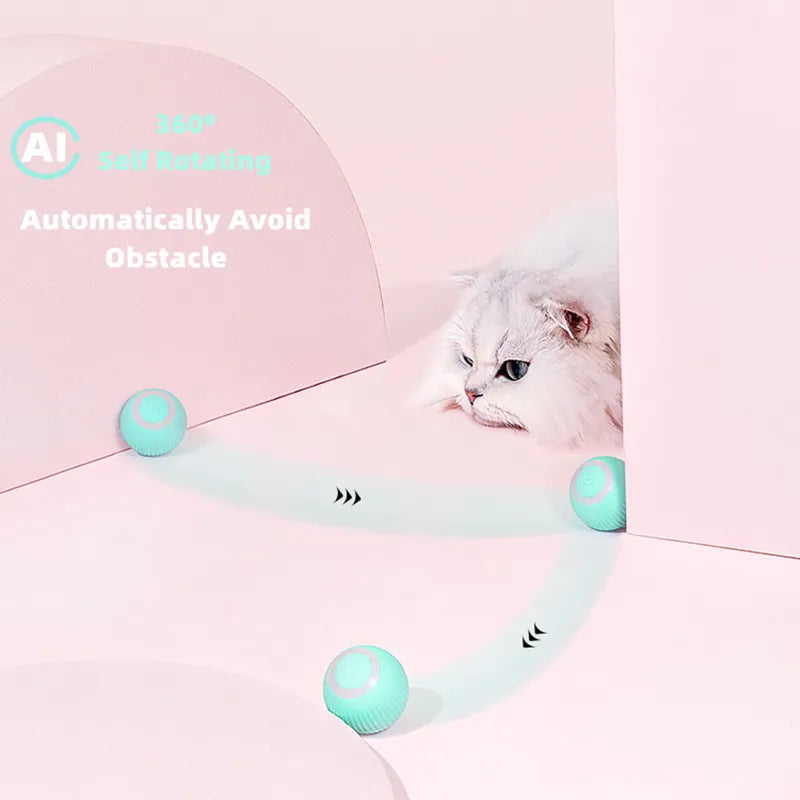 Interactive Electric Cat Ball Toys - Smart Self-Moving Toys for Cats, Perfect for Training and Indoor Playtime