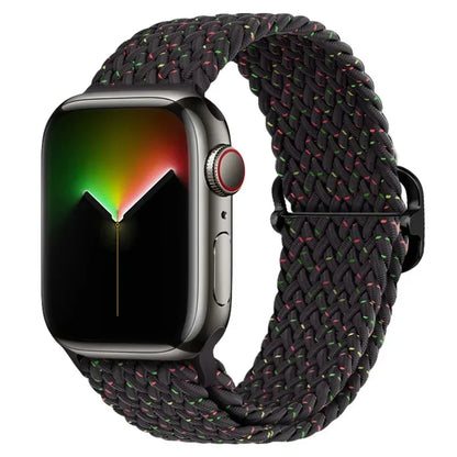 Braided Nylon Apple Watch Band – Adjustable Sport Strap Compatible with Ultra 2, Series 10/9/8/7/6/SE (40–49mm) Wrist Bracelet