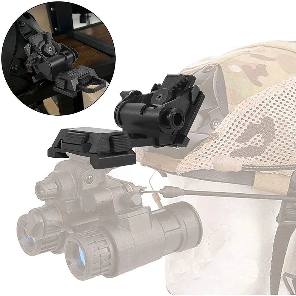 BOOIU Tactical Helmet Night Vision Mount – Metal NVG Mount for L4G24 PVS15/18 Goggles, Combat Helmet Accessories