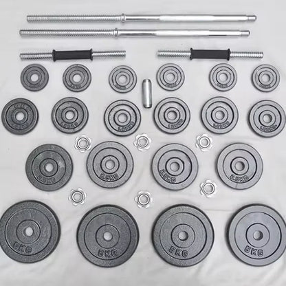 10-30kg Adjustable Cast Iron Dumbbells Set with Box – Black Gym & Home Weightlifting Barbell Connectable