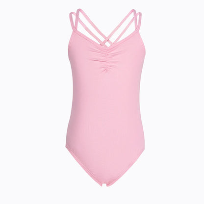 Girls Ballet Leotard - Crisscross Back Dancewear Outfit for Toddler Gymnastics & Stage
