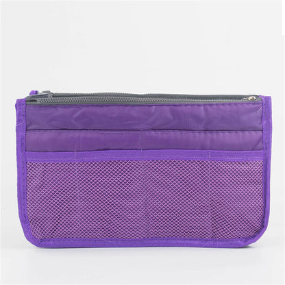 Multifunctional Bi-Fold Storage Bag - Large Capacity Double Zipper Makeup & Toiletry Organizer