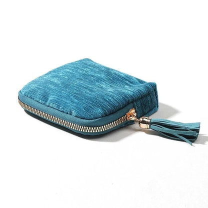 High-Quality Velvet Tassel Jewelry Box – Portable Soft Storage Case for Multifunctional Jewelry & Accessories