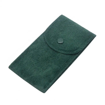 Portable Velvet Watch Bag – Shockproof Jewelry Pouch with Press Button Snap Design for Gift & Storage