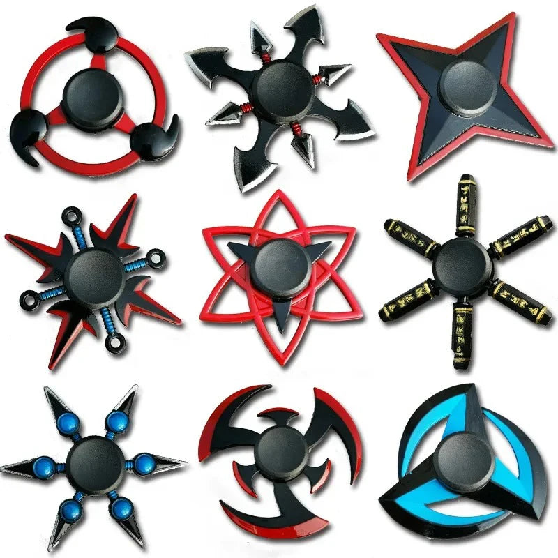 Creative Tri-Spinner Fidget Toy – Zinc Alloy Ninja Shuriken Sharingan Hand Spinner Stress Reliever for Kids