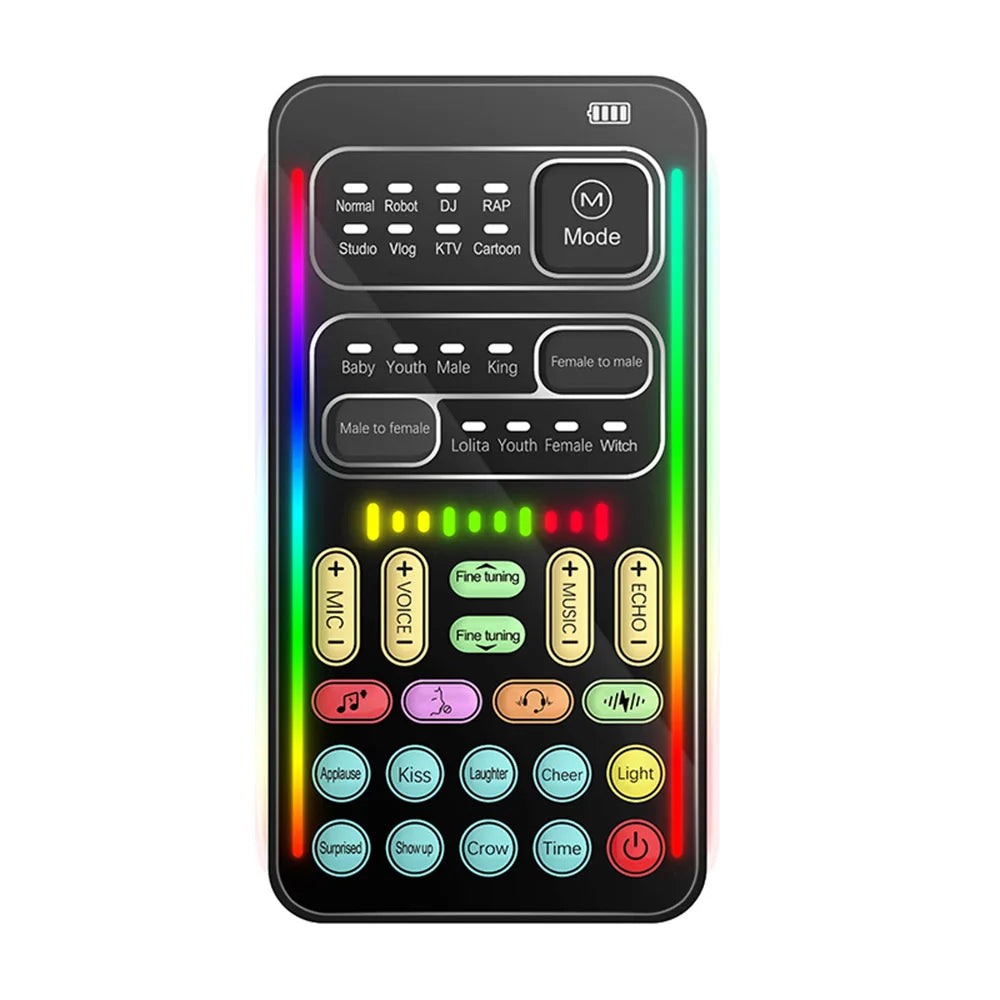 New i9 Portable Handheld Voice Changer – Mini Sound Card with 8 Multi-Functional Sound Effects