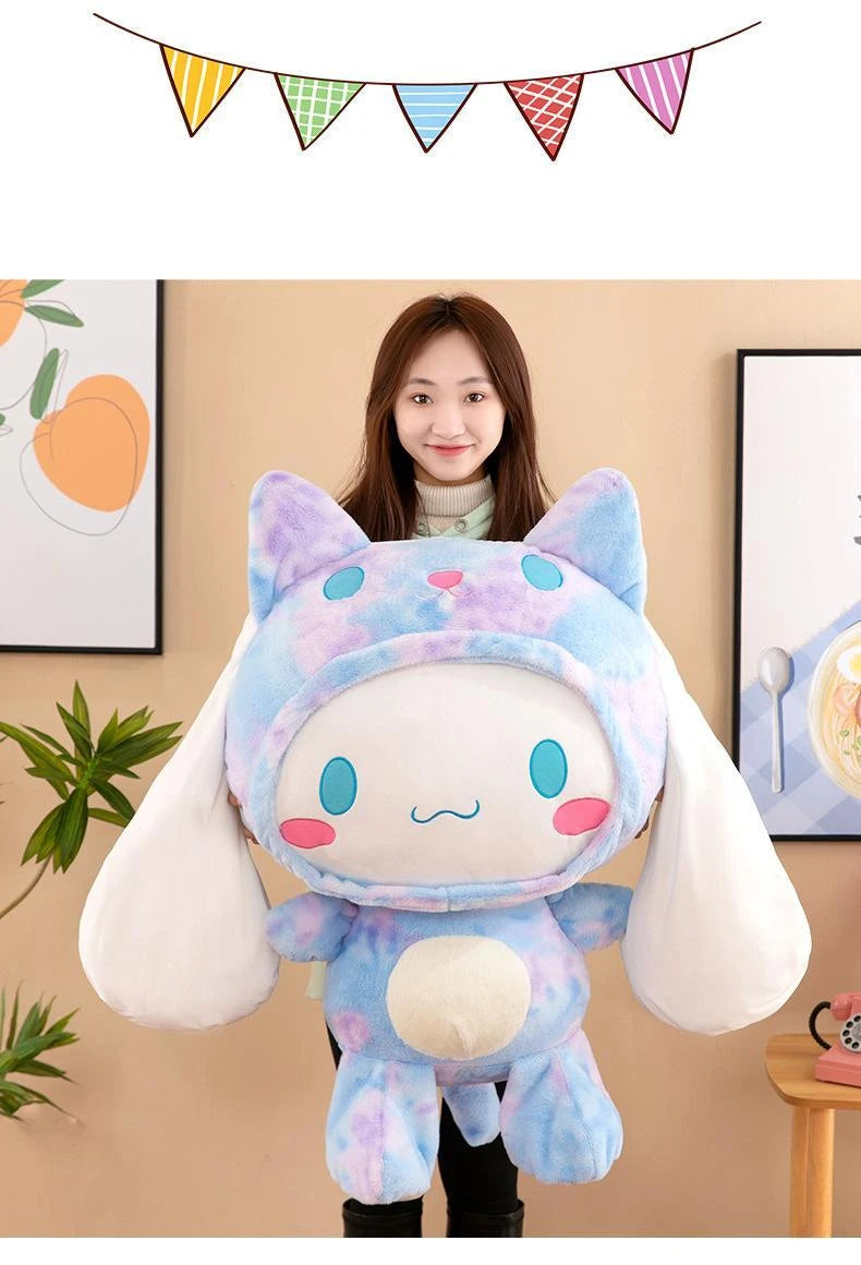 Kawaii Sanrio Cinnamoroll Plushie Toy – Heart Shaped Soft Stuffed Doll, Cute Japanese Cartoon Toy for Children's Birthday Gift