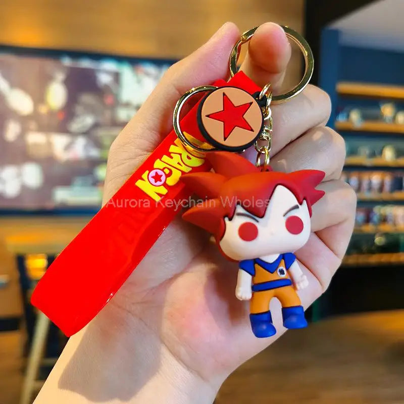 Kawaii Dragon Ball Z Keychain – Super Saiyan Goku, Bulma, Broly, Piccolo & Majin Buu Car Pendant Toy Gift