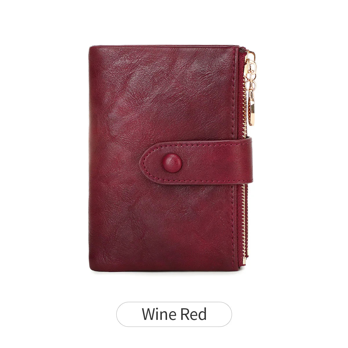 Minimalist Women’s Wallet – Short Three-Layer Large Capacity Double Zipper Card & Money Holder