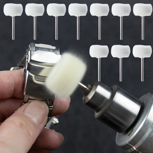 1-10pcs Mini 3mm Felt Polishing Brush – Sanding & Grinding Heads for Dremel Rotary Tool Jade Buffing