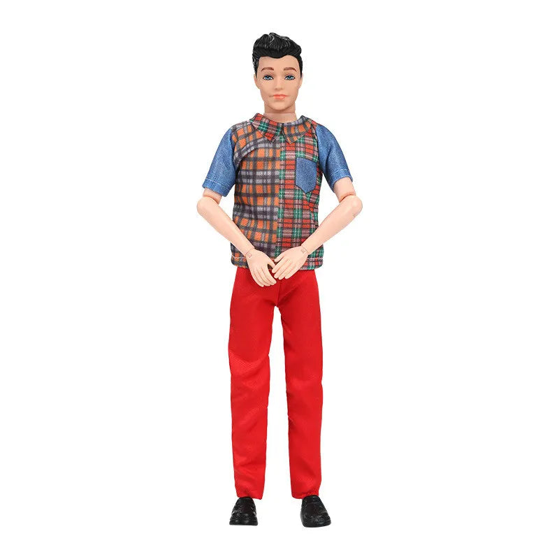30cm Fashion Ken Doll – 1/6 Multi-Joint Movable Boyfriend with Clothes Suit, Dress-Up Toy for Kids
